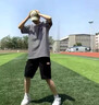 真維斯短褲男夏季寬松休閑百搭直筒工裝短褲男士新款時(shí)尚潮牌水洗五分褲 黑色 XL 曬單實(shí)拍圖