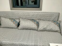 菲梵阁 沙发垫套装防滑布艺定制实木组合皮沙发套罩巾全包四季通用坐垫 梦娜斯-灰色 70×180+20cm花边一片 实拍图