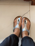 BIRKENSTOCK勃肯德國進(jìn)口男女款時尚舒適軟木Gizeh人字夾趾拖鞋 銀色-窄版0043853 37 曬單實拍圖