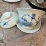 京德 青花瓷茶杯蓋碗景德鎮陶瓷泡茶碗功夫茶具三才碗 荷花鳥(niǎo)蓋碗 曬單實(shí)拍圖