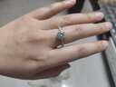 喜鉆鉑金群鑲鉆戒50分1克拉求婚訂婚結婚鉆石戒指送老婆生日禮物 鉑金共1.35克拉FG色 曬單實(shí)拍圖