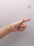 允禎珠寶老鳳凰黃金手鐲車(chē)花女款999足金時(shí)尚簡(jiǎn)約拉絲手環(huán)輕奢中秋節禮物  窄版56圈號約5.5克 曬單實(shí)拍圖