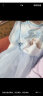 迪士尼（DISNEY）童装儿童女童短袖连衣裙网纱爱莎公主甜美裙子24夏DB321RE03蓝130 实拍图