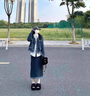 拉夏貝爾（La Chapelle）針織連衣裙女裝2025年秋冬季新款韓版套裝兩件小個子打底裙子女冬 牛仔套裝 S 曬單實拍圖