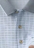 羅蒙冰絲短袖t恤男夏季薄款翻領(lǐng)格子polo衫上衣中年爸爸裝 36淺蘭 M 曬單實拍圖