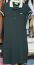 LACOSTE法國鱷魚(yú)女士法國制造休閑簡(jiǎn)約日常羅紋棉短袖Polo連衣裙|EF7284 TE2/綠色/白色 L 40 /170 曬單實(shí)拍圖