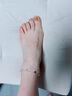 ZJUZ18K金四葉草腳鏈玫瑰金女轉(zhuǎn)運珠腳鏈時尚AU750彩金腳鏈禮物送女友 18K玫瑰金色（彩四葉草） 21.5cm 曬單實拍圖