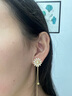 Qlady蝴蝶耳釘流蘇銀耳飾女夏獨(dú)特漂亮耳環(huán)2025新款高級(jí)感度假風(fēng)耳墜 白色 曬單實(shí)拍圖