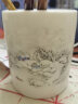 焕迪松 景德镇陶瓷器 陶瓷笔筒 创意笔筒摆件礼品 办公装饰品 摆设 雪景 实拍图