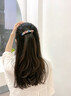 卡瑪倫發(fā)夾女后腦勺發(fā)卡成人頭飾夾子盤(pán)發(fā)一字橫夾簡(jiǎn)約頂夾馬尾夾送女友 粉藍色（不刻字） 曬單實(shí)拍圖