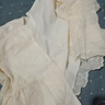 歐貝汐襯衫女短袖夏季雪紡小衫蕾絲刺繡女裝2025新款t恤開衫女士上衣 杏色 L 曬單實拍圖