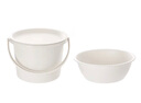 FaSoLa日本水桶臉盆套裝家用儲(chǔ)水用帶蓋加厚塑料桶學(xué)生用宿舍用便攜小洗衣桶 臉盆+帶蓋水桶 曬單實(shí)拍圖