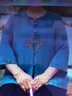 諾合 中老年人女裝春秋裝奶奶裝襯衫夏季套裝60-70-80歲媽媽裝夏裝襯衣老年人衣服老太太夏天薄服裝 淺藍上衣+黑色褲子 L(建議75-90斤) 曬單實(shí)拍圖