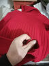皮爾卡丹（pierre cardin）秋冬加厚高領(lǐng)針織打底衫女連衣裙修身內搭中長(cháng)款包芯紗毛衣包臀裙 酒紅色 M 【90-105斤】 曬單實(shí)拍圖