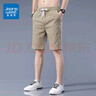 真維斯（Jeanswest）冰絲牛仔短褲男夏季薄款潮流休閑中褲外穿寬松天絲男士五分褲潮牌 卡其色 L 曬單實(shí)拍圖