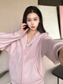 森馬（Semir）外套女搖粒絨落肩寬松慵懶氣質冬2025連帽夾克ins潮109725108005 曬單實拍圖