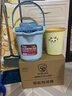 【清潔工具五件套】帶輪拖地桶墩布毛巾水拖把掃把簸箕紙簍垃圾桶 藍色拖地桶+大號黃色鹿頭垃圾桶 藍色掃把簸箕+水拖把顏色隨機 曬單實拍圖