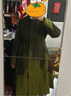 sdeer圣迪奧冬季保暖舒適女裝休閑通勤立領(lǐng)暈染修身收腰中長款毛呢大衣S20481852 橄欖綠/78 L 170 曬單實(shí)拍圖