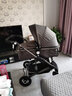 藍色童年（Bluechildhood）嬰兒推車(chē)高景觀(guān)可坐可躺多功能二合一雙向避震新生兒童寶寶手推車(chē) 黑管炫酷灰 四輪免充 曬單實(shí)拍圖