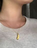 中國黃金（CHINA GOLD）黃金吊墜丘比特之羽毛掛墜硬金首飾鎖七夕情人節禮物送女朋友老婆 羽毛吊墜【贈925鏈】約0.9g 曬單實(shí)拍圖