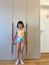 速浪女童泳衣競速運動(dòng)兒童專(zhuān)業(yè)訓練游泳衣 彩虹甜心 【訓練款】 130 曬單實(shí)拍圖