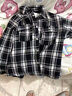 安初夏小香風(fēng)毛呢外套男士秋冬季加絨潮牌學(xué)生寬松格子休閑夾克男裝衣服 白色【春秋款】 XL 【建議120-140斤】 曬單實(shí)拍圖