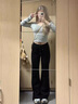 浪莎微喇叭運(yùn)動(dòng)褲女2025夏季新款防曬褲薄款顯瘦馬蹄褲小個(gè)子拖地衛(wèi)褲 黑色【常規(guī)】華棉春秋款 M 【推薦96-110斤】 曬單實(shí)拍圖