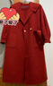 愛(ài)居兔冬季新品女裝大翻領(lǐng)純色通勤時(shí)尚中長(cháng)款雙面呢大衣EWDSJ4M009A 暗紅09 155/80A/S 曬單實(shí)拍圖