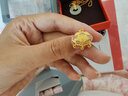 六桂福珠寶復(fù)購(gòu)黃金吊墜富貴長(zhǎng)命鎖足金鑲玉寶寶款項(xiàng)鏈HT0600023配銀鏈1.1g 曬單實(shí)拍圖