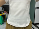 巧丂方領(lǐng)正肩短袖t恤女純色夏季弧形下擺修身顯瘦短款魚(yú)骨打底衫上衣 白色 M【建議95-110斤】 曬單實(shí)拍圖
