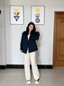 clotho Rennie品牌女裝小個(gè)子短款風(fēng)衣女2025春秋季新款時(shí)尚休閑氣質(zhì)顯瘦外套 藏青色 M 曬單實(shí)拍圖