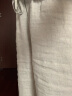 无印良品 MUJI 女式  法国亚麻 直筒裤 裤子长裤休闲裤宽版裤阔腿裤亚麻裤 原色 M(160/66A) 实拍图
