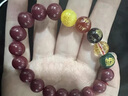 鉑悅璽熙（BOYESXSO）五路財神朱砂手串本命年護身符男士男款蛇年手鏈?zhǔn)诛椘?紫金砂款 14mm-珠徑 曬單實拍圖