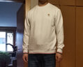 羅網(wǎng)秋冬男士長(cháng)袖t恤潮流潮牌體恤打底衫情侶男裝秋裝衛衣上衣服 白色 2XL (135-150斤) 曬單實(shí)拍圖