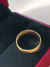 老廟黃金戒指情侶足金羽毛對戒求婚結(jié)婚戒送男友女友生日情人節(jié)禮物 女款約：3.8g（送禮盒） 曬單實拍圖