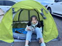 公狼HEWOLF帳篷戶外露營防暴雨過夜徒步登山鋁合金超輕雙人專業(yè)兩人雙層野營 1572-果綠色+防潮墊 曬單實(shí)拍圖