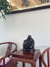 莫尼森  MOREISAN 黑檀木實(shí)木雕刻彌勒佛像擺件大肚笑佛家居客廳裝飾工藝品送禮物 A款坐蓮彌勒佛黑檀整木精雕高15CM 曬單實(shí)拍圖