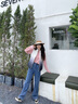 鴨鴨（YAYA）羽絨馬甲短款女2022秋冬新款立領(lǐng)漸變色休閑韓版坎肩馬夾顯瘦外套 漸變黑色 L 曬單實(shí)拍圖