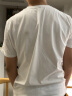 真维斯短袖t恤男春夏季青少年宽松学生休闲情侣半袖纯棉体恤衫潮流上衣 白色（自由签胸标） XL(体重135-155斤左右) 实拍图