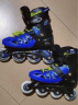美洲狮（COUGAR ）成人可调码数轮滑鞋直排轮溜冰鞋 黑蓝M码 实拍图