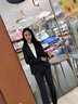 安依蓮小西裝套裝女格子秋冬款面試正裝職業(yè)裝女裝套裝經(jīng)理西服工作服 深灰西裝+褲子+藍(lán)襯衫 S 曬單實拍圖