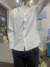 東楓秋冬加絨加厚長(cháng)袖襯衫男簡(jiǎn)約百搭純色休閑外套男時(shí)尚潮流保暖襯衣 白色 XL 曬單實(shí)拍圖