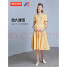 費雪美國費雪孕婦連衣裙2025夏裝時(shí)尚潮寬松洋氣高端夏天長(cháng)款裙子辣媽 鵝蛋黃（純棉圓領(lǐng)） XL 曬單實(shí)拍圖