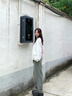 A CHOCK【Achock官方店】美式幻影印花長(zhǎng)t男春秋上衣服重磅長(zhǎng)袖打底 白色 L 曬單實(shí)拍圖