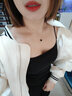 Grace Girl原創(chuàng)四葉草項(xiàng)鏈女輕奢小眾雙面戴鎖骨鏈七夕情人節(jié)禮物送女友老婆 雙面四葉草項(xiàng)鏈（黑+紅） 曬單實(shí)拍圖