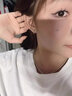 蔓笙999足銀耳環(huán)男士高級(jí)感素圈2024新款潮流女單只黑色耳釘男款禮物 S999足銀黑色【12mm單只】 曬單實(shí)拍圖