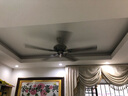 金紳全銅風(fēng)扇吊燈歐式客廳餐廳臥室裝飾家用書房復(fù)古鐵葉吊扇風(fēng)扇燈具 三頭花型罩 寬120*高70cm 帶遙控 曬單實拍圖