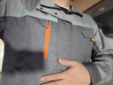 八仟流工作服定制男裝耐臟耐磨春秋上衣工地工程干活汽車(chē)維修勞保服外套 【耐穿耐磨+高亮反光條】深灰配淺灰上衣 L /170  (115-140斤) 曬單實(shí)拍圖