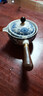 琨德逍遙泡茶壺?fù)u擺泡茶神器便攜式懶人功夫茶具套裝旅行單人旋轉(zhuǎn) 逍遙泡-青花款 曬單實拍圖