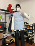 KELME /卡爾美羽絨馬甲男冬季新款連帽羽絨服馬夾白鴨絨時尚坎肩 淺藍(lán)色 M 曬單實拍圖
